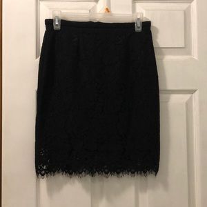 Papaya black lace pencil skirt